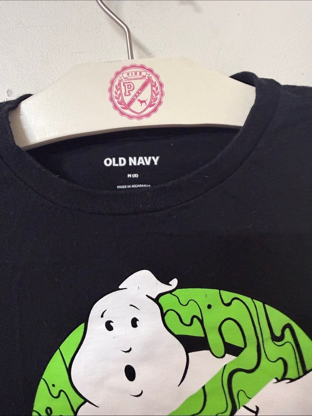 Old Navy Black Kids Ghostbusters Graphic Tee with Neon Green Logo - Picture 2 of 2